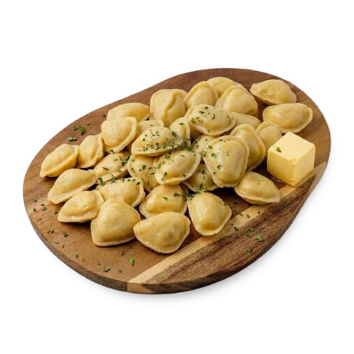 Курчики пельмени со сливочным маслом